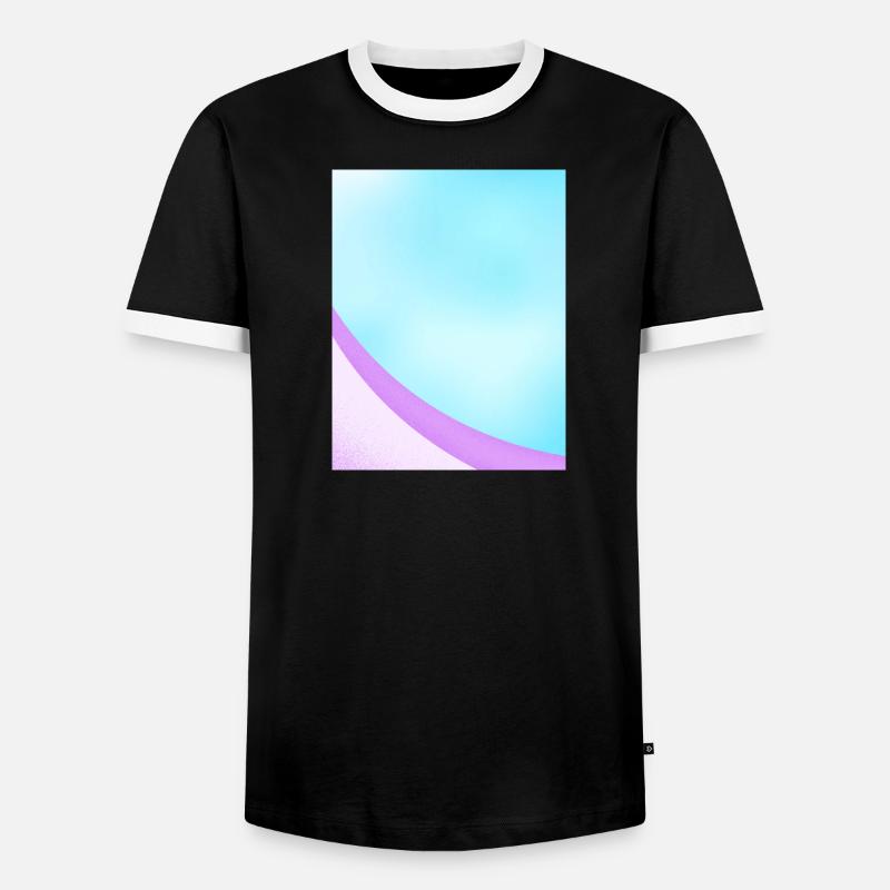 Abstract Pastel Gradient Design - Men's Ringer Shirt - black/white