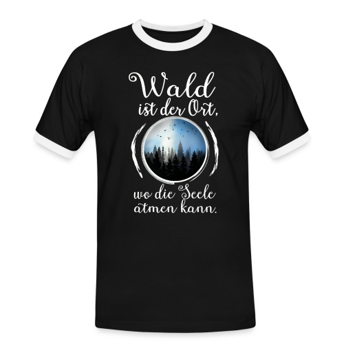 Wald Seele Atmen Natur Baum Outdoor Wandern Spruch - Männer Kontrast-T-Shirt