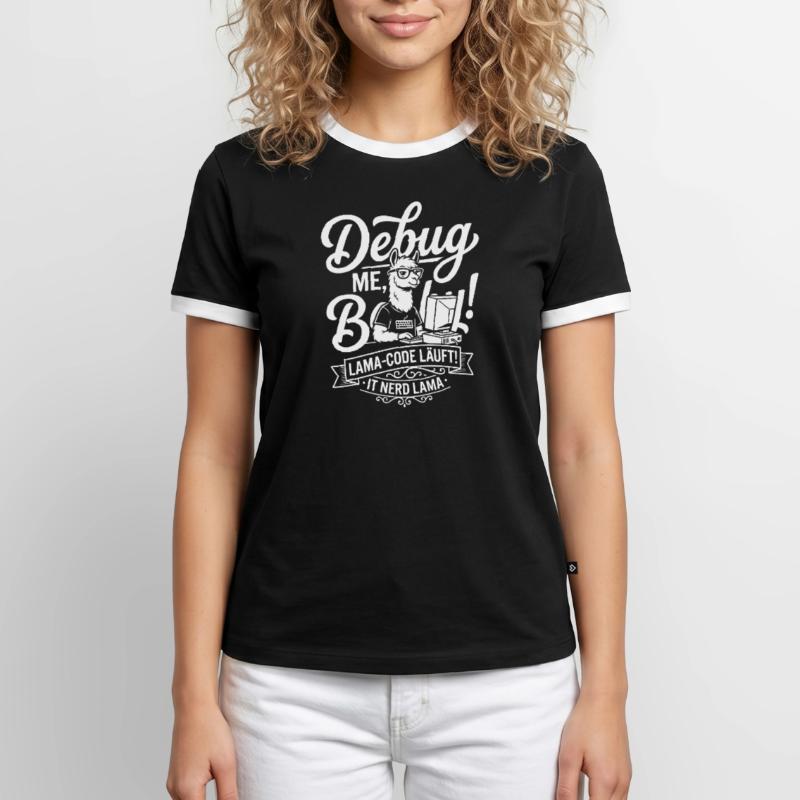 Lama Code Debug Design Men's Ringer Shirt