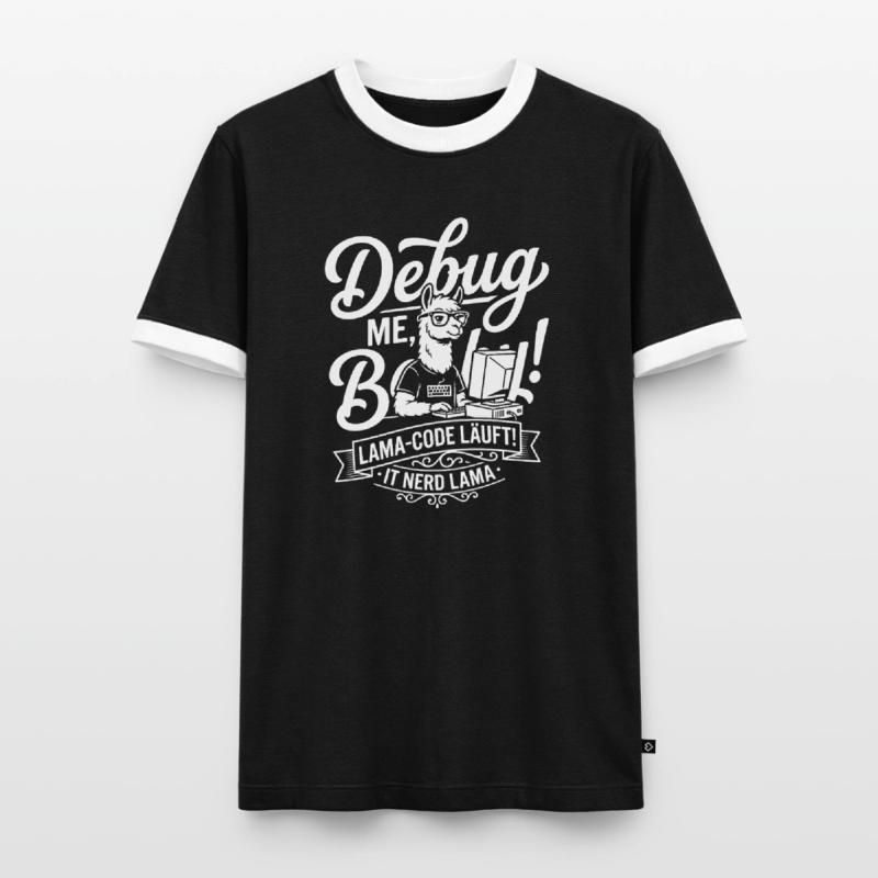 Conception de débogage de code Lama T-shirt contrasté Homme