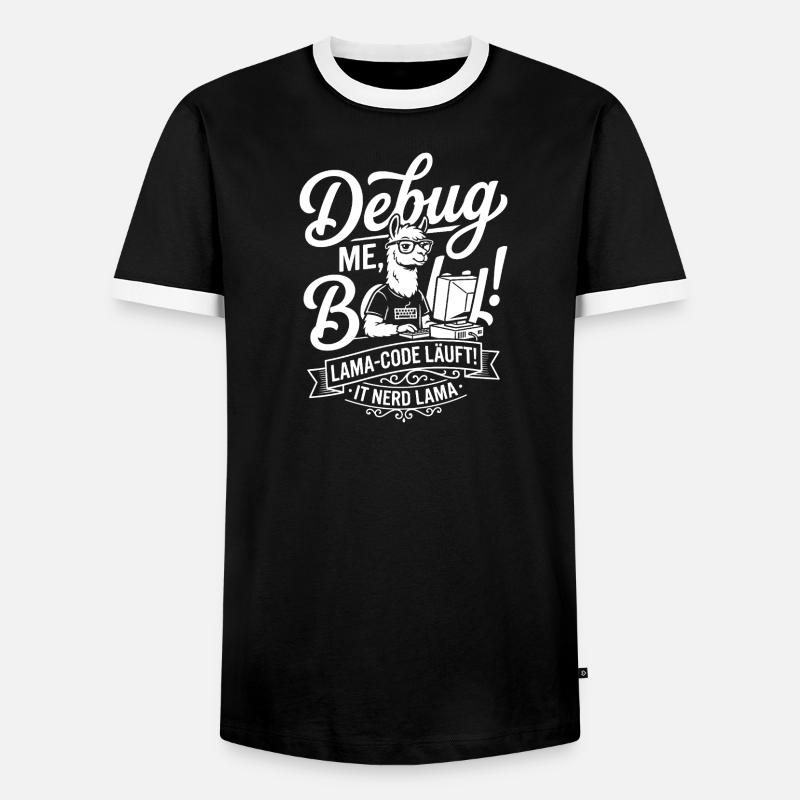Conception de débogage de code Lama - T-shirt contrasté Homme - noir/blanc