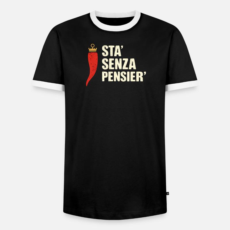 He is without a thought - Men's Ringer Shirt - black/white