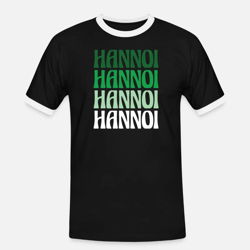 Hannoi Hanover Dialect Gift - Men's Ringer Shirt - black/white