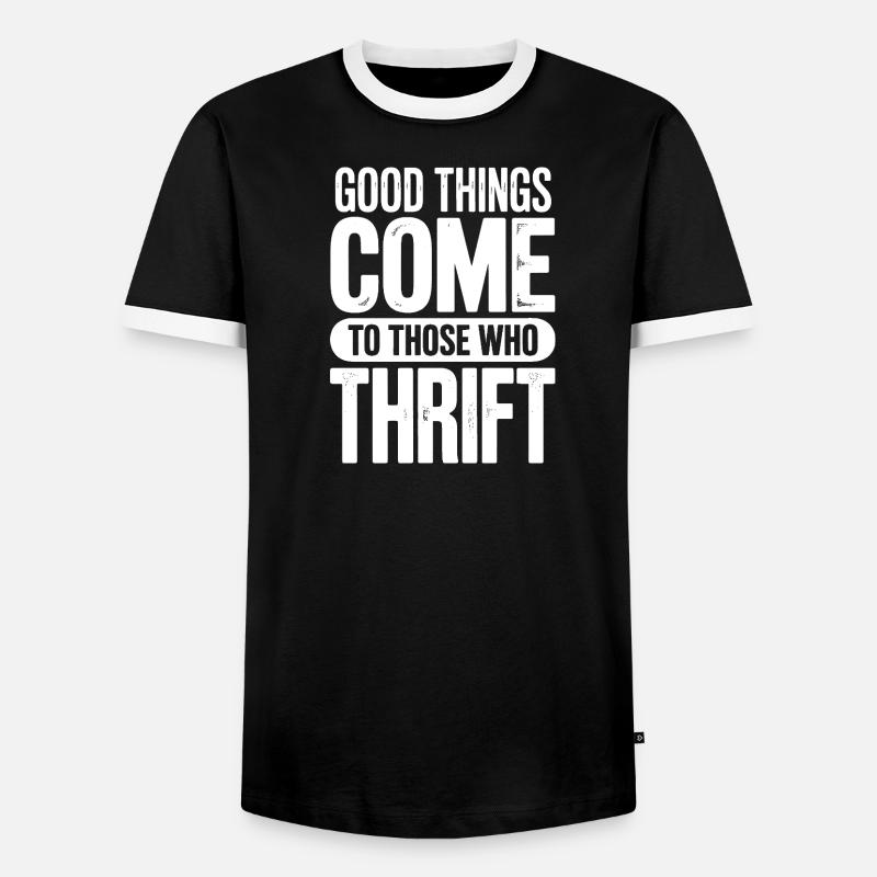 Thrift Chic Good Things - Men's Ringer Shirt - black/white