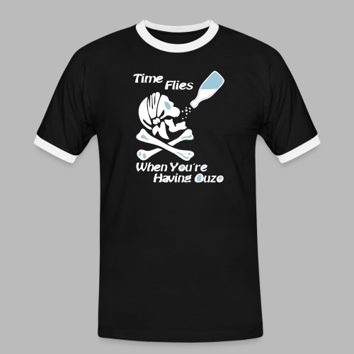 Time Flies Ouzs Shirt - Männer Kontrast-T-Shirt