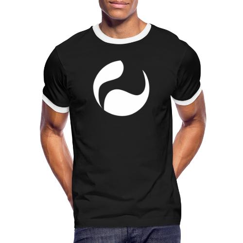 DEEPINSIDE logo ball white - Men's Ringer Shirt