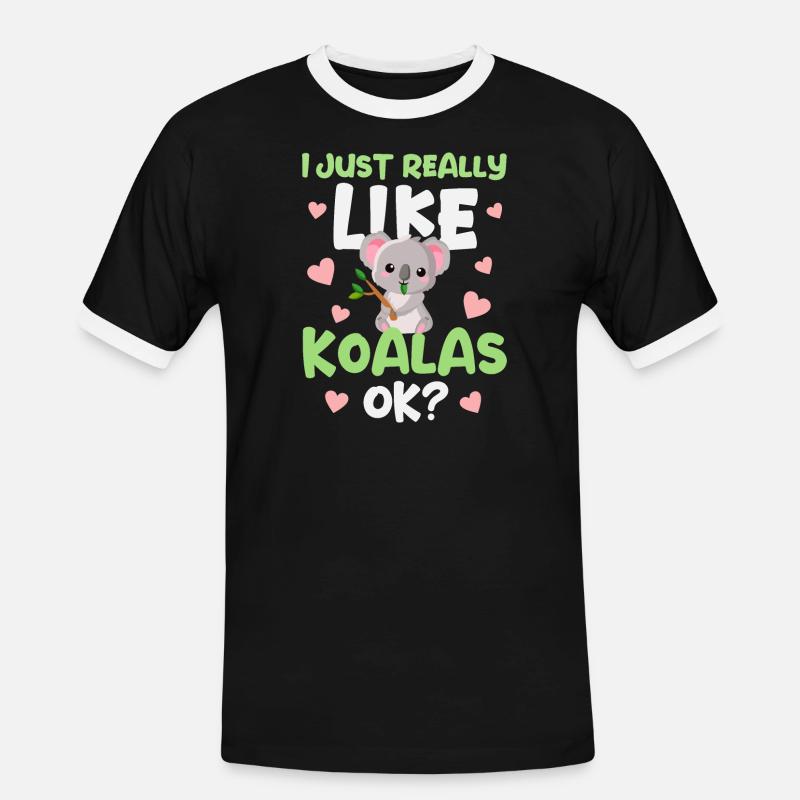 Koala Koala Bear - Men's Ringer Shirt - black/white