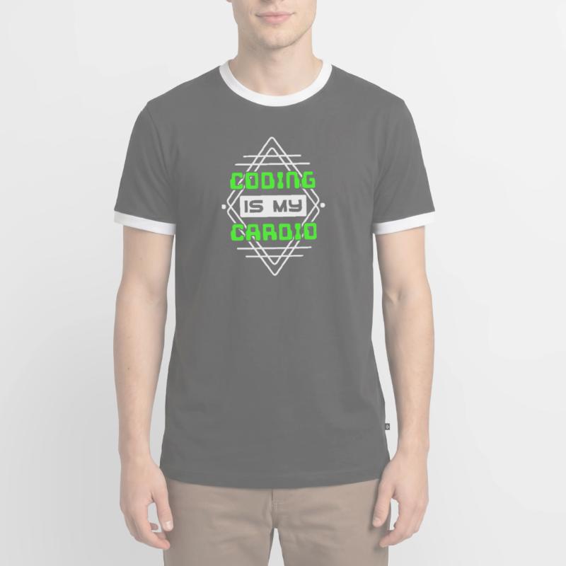 Developer Statement Code Scripting Web Developer Men's Ringer Shirt