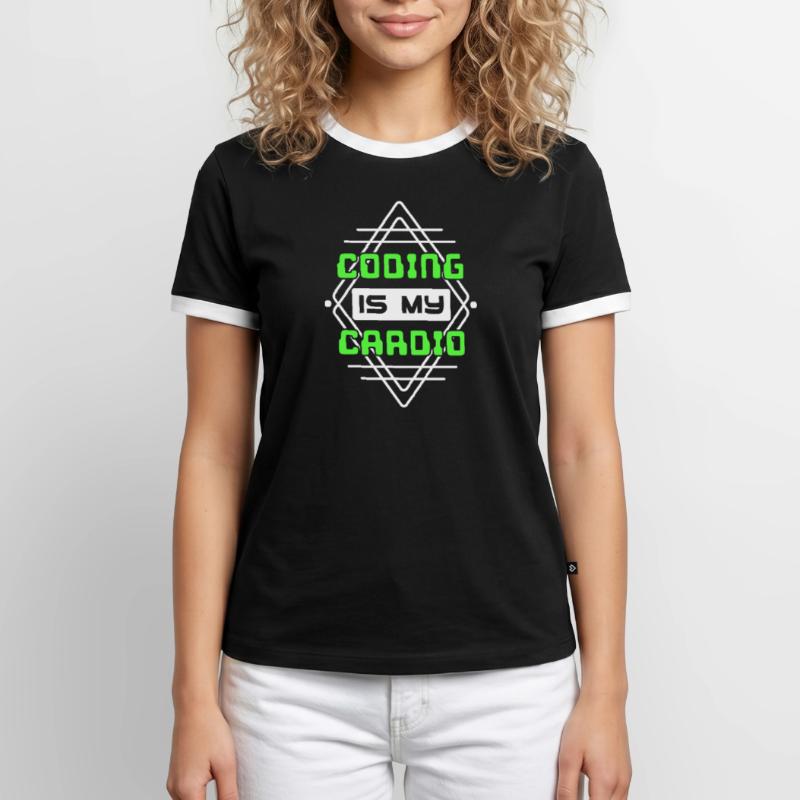 Developer Statement Code Scripting Web Developer Men's Ringer Shirt