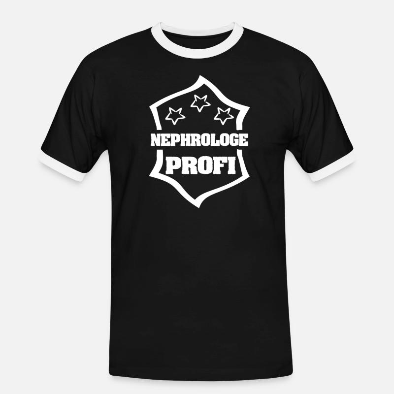Nephrologist as work - Men's Ringer Shirt - black/white
