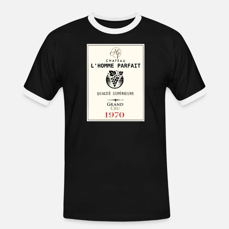 Der perfekte Mann - Männer Kontrast-T-Shirt - Schwarz/Weiß