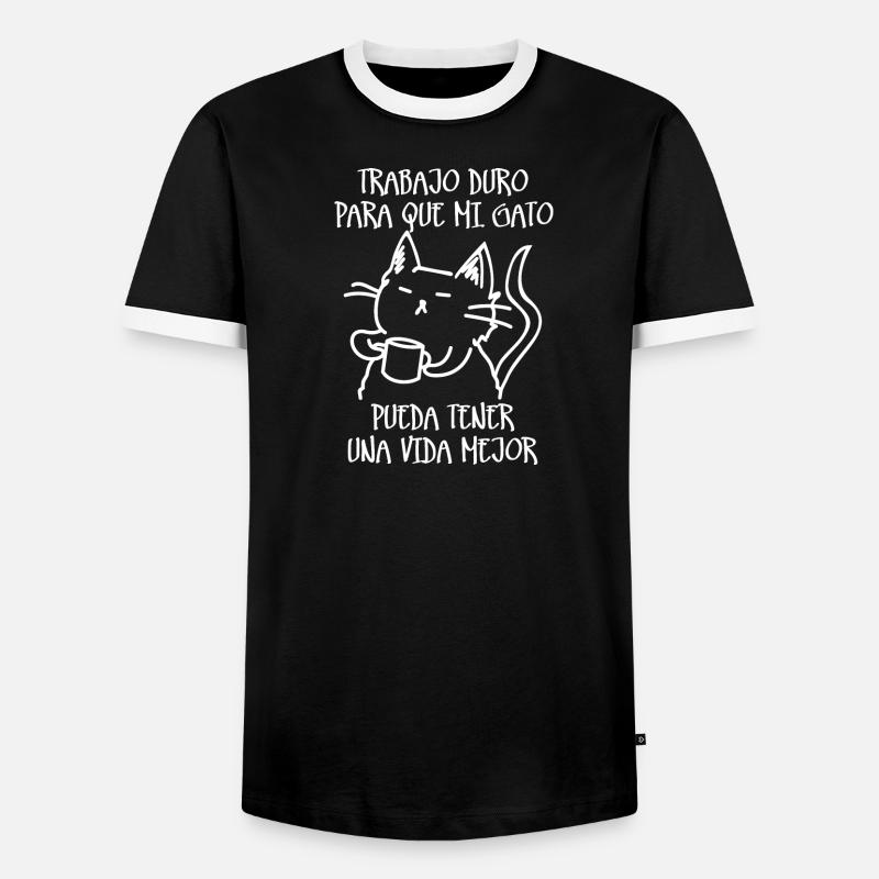 Harte Arbeit (dunkel) - Männer Kontrast-T-Shirt - Schwarz/Weiß