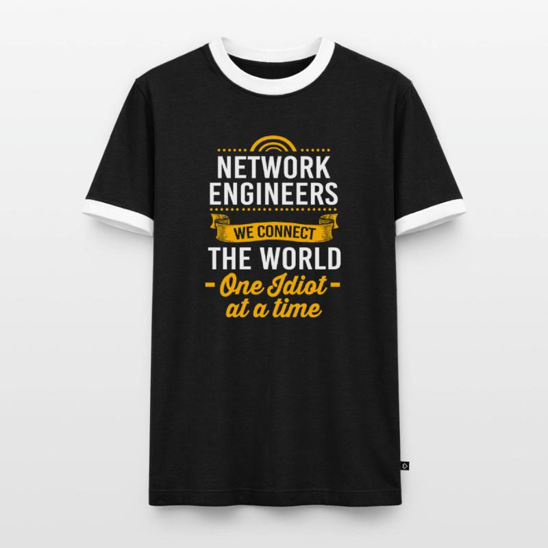 Network Engineer Programmer Computer Scientist Men's Ringer Shirt