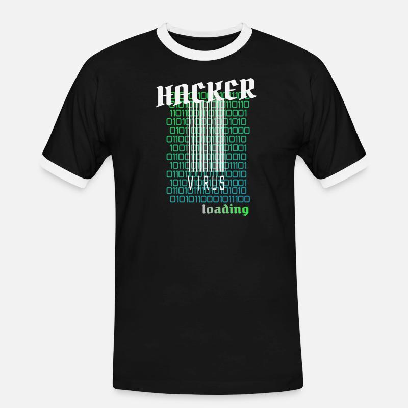 Anonymous, hacker - Men's Ringer Shirt - black/white