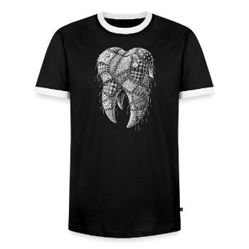 dent - T-shirt contrasté Homme - noir/blanc - Devant - AI Model Female 172 light (172cm) & AI Model Male 178 light (178cm)
