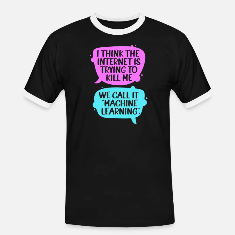 Programmeur GPT Coder - T-shirt contrasté Homme - noir/blanc