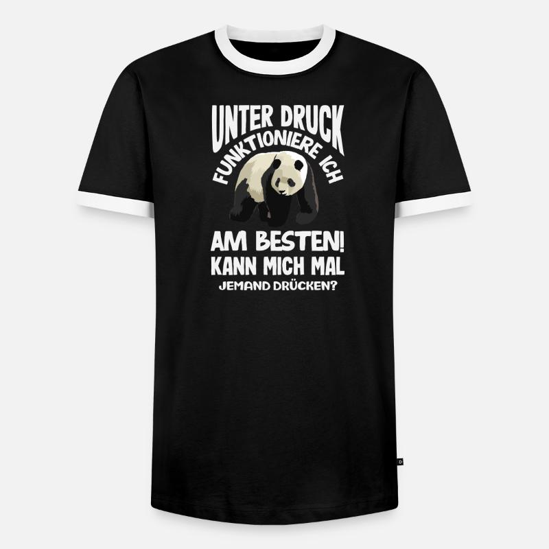 I function best under pressure - Men's Ringer Shirt - black/white