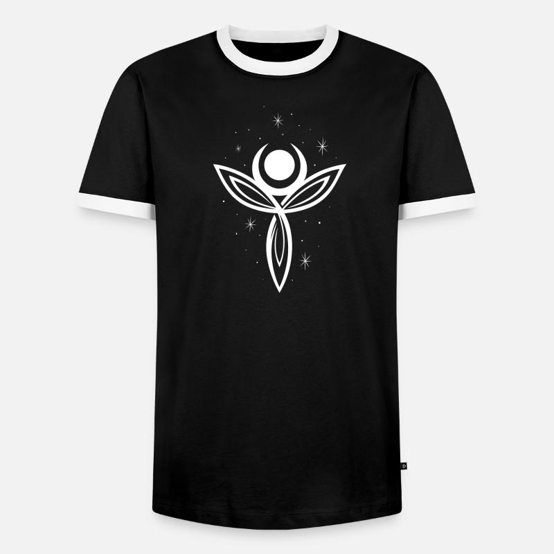Goddess Moon Goddess Trinity Triquetra - Men's Ringer Shirt - black/white