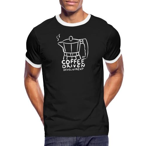 Coffee Driven Development - Kontrast-T-shirt herr