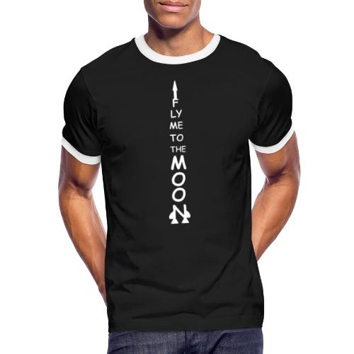 Fly me to the moon (MS paint version) - Mannen contrastshirt