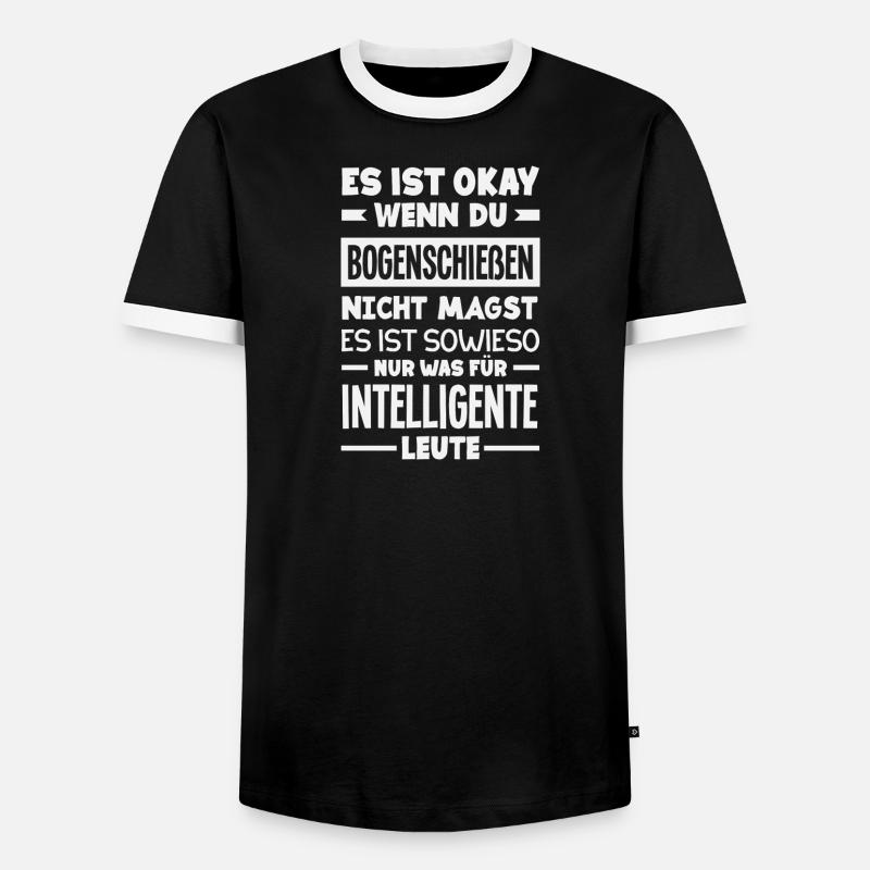 Ich gehe Bogenschießen - Männer Kontrast-T-Shirt - Schwarz/Weiß