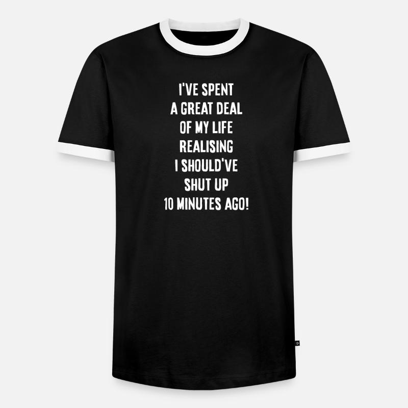 I should have shut up - Men's Ringer Shirt - black/white