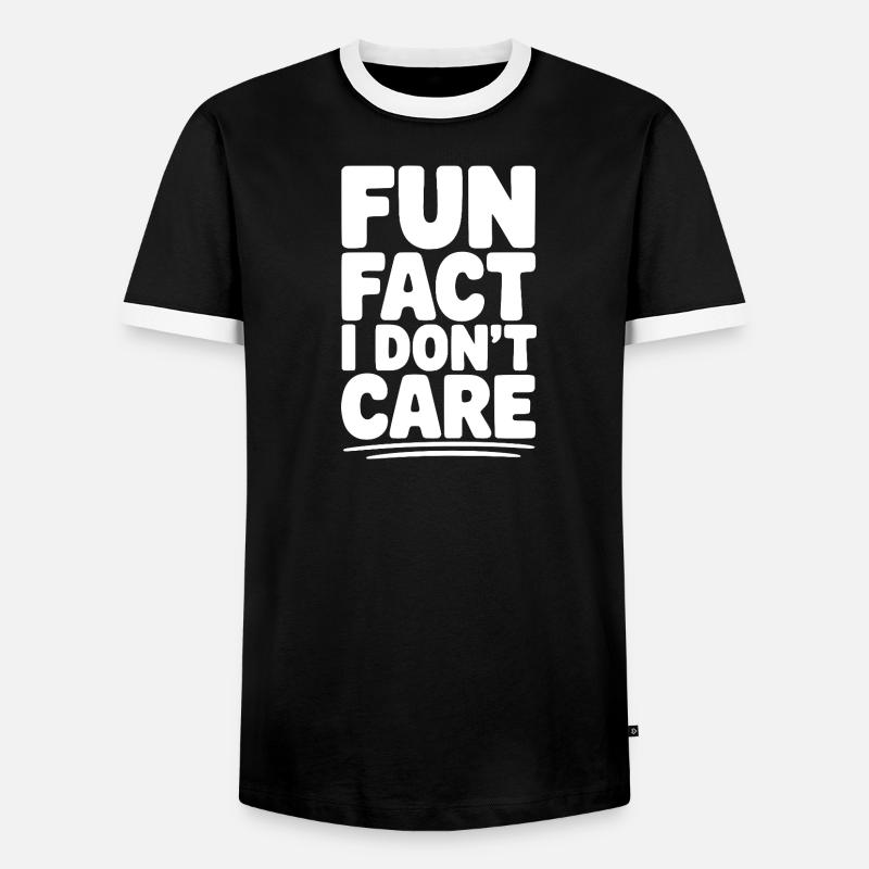 Fun Fact: Mir ist das egal - Männer Kontrast-T-Shirt - Schwarz/Weiß