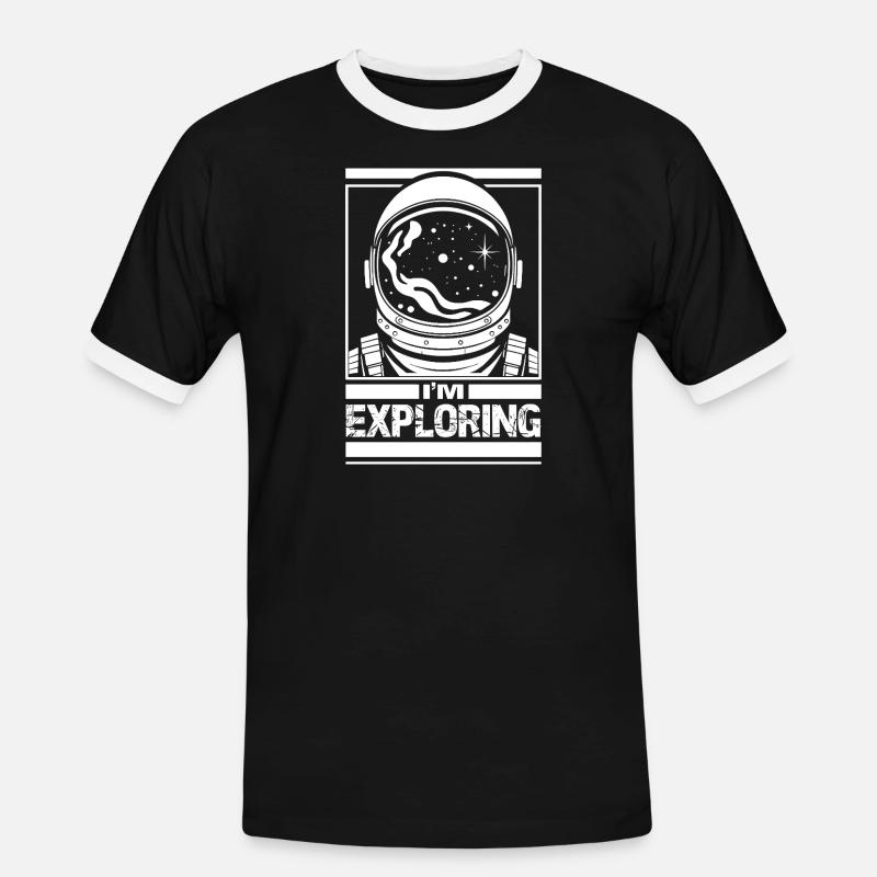 J’explore - T-shirt contrasté Homme - noir/blanc