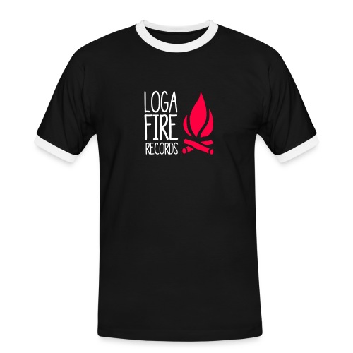 LOG A FIRE RECORDS LOGO - Männer Kontrast-T-Shirt