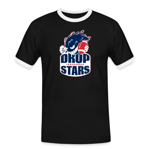 Dropstars Logo - Männer Kontrast-T-Shirt