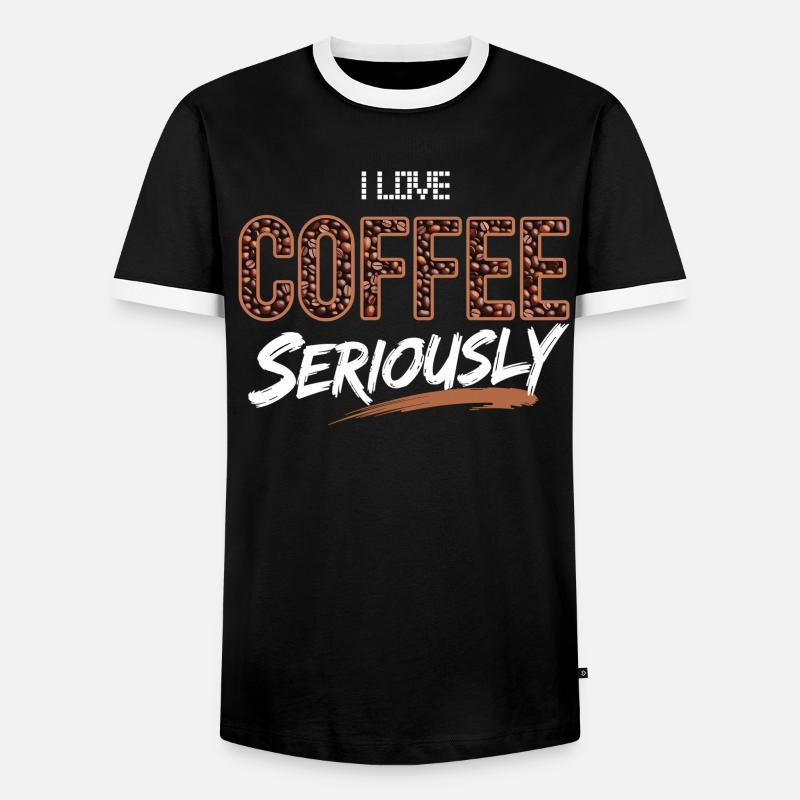 Camicia I Love Coffee - Maglietta Contrast da uomo - nero/bianco