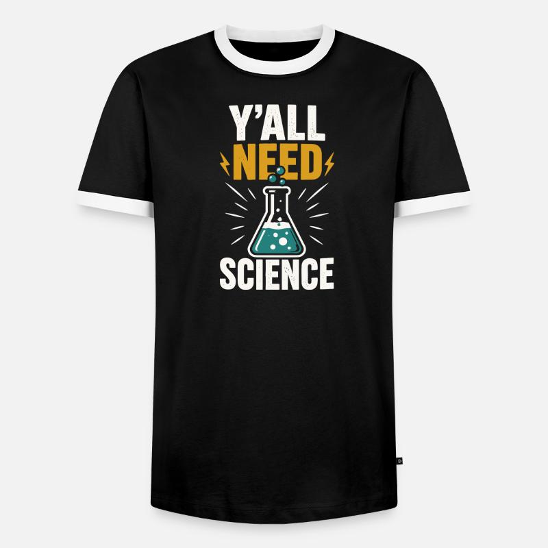 Science is needed - Men's Ringer Shirt - black/white