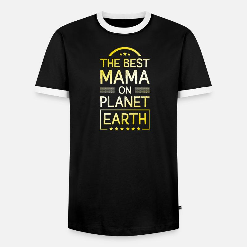 Beste Mama Spruch Mutter Mom - Männer Kontrast-T-Shirt - Schwarz/Weiß