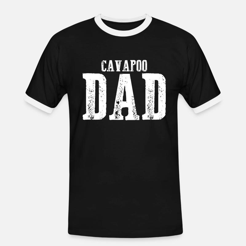 Cavapoo Dad - Men's Ringer Shirt - black/white
