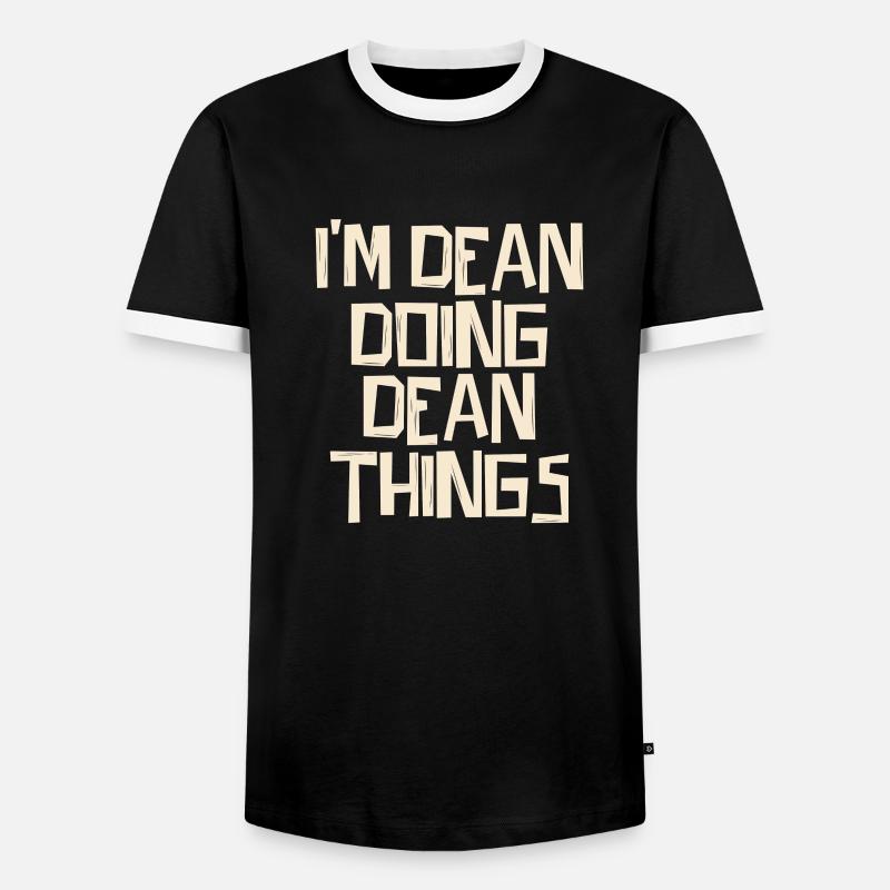 I'm Dean doing Dean things - Männer Kontrast-T-Shirt - Schwarz/Weiß