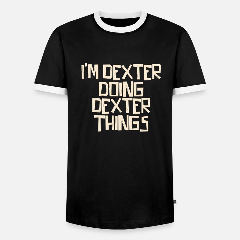 I'm Dexter doing Dexter things - Männer Kontrast-T-Shirt - Schwarz/Weiß