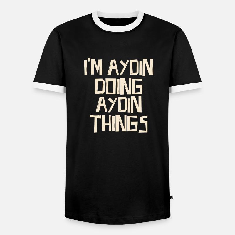 I'm Aydin doing Aydin things - Men's Ringer Shirt - black/white