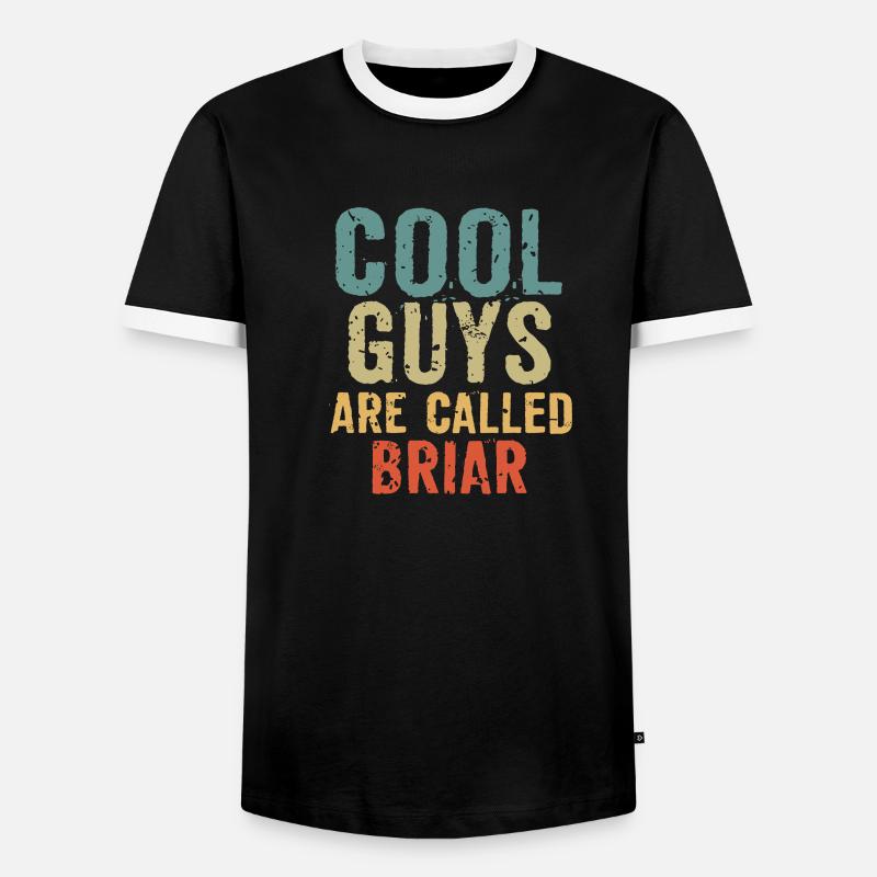 Cool guys are called briar - Men's Ringer Shirt - black/white