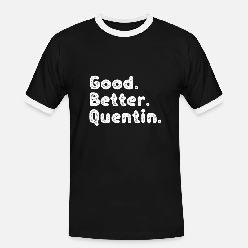 Good better Quentin - Men's Ringer Shirt - black/white