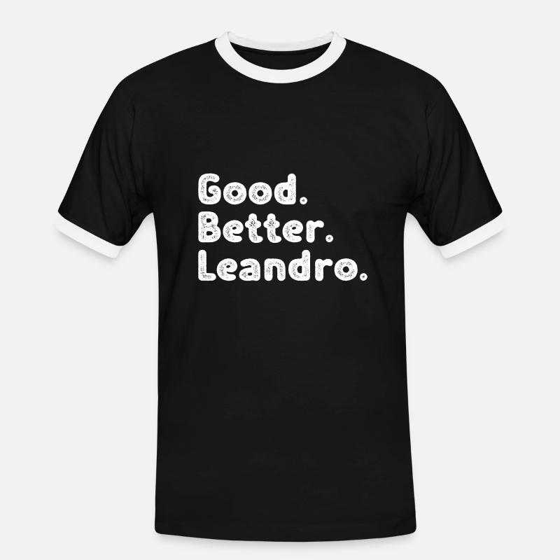 Good better Leandro - Men's Ringer Shirt - black/white