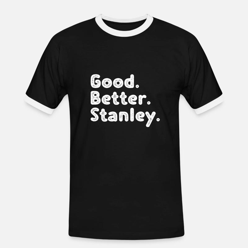 Good better Stanley - Men's Ringer Shirt - black/white