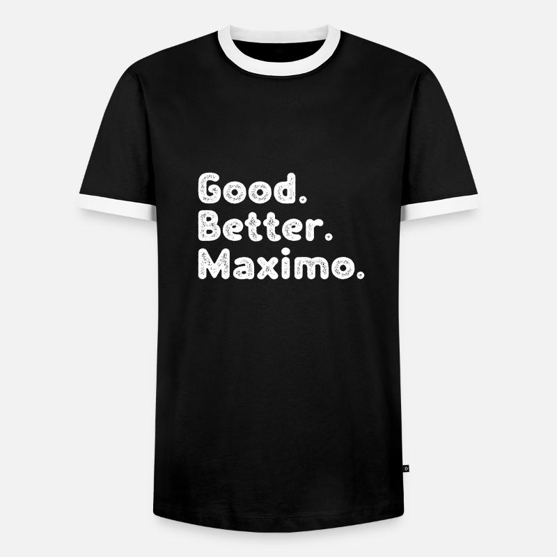 Good better Maximo - Männer Kontrast-T-Shirt - Schwarz/Weiß