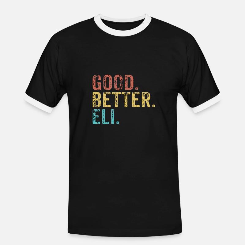 Good better Eli - Männer Kontrast-T-Shirt - Schwarz/Weiß