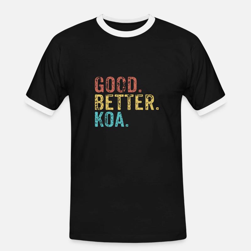 Good better Koa - Men's Ringer Shirt - black/white