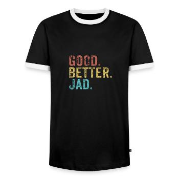 Cool guys are called Jad - Männer Kontrast-T-Shirt - Schwarz/Weiß - Vorne - AI Model Female 172 light (172cm) & AI Model Male 178 light (178cm)