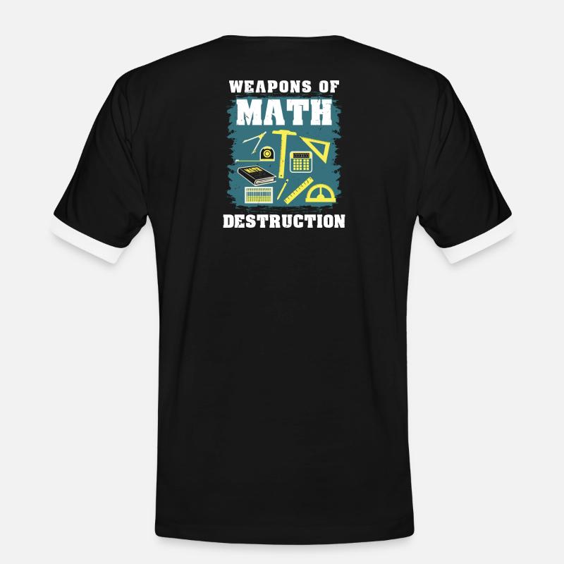 Math math gift - Men's Ringer Shirt - black/white