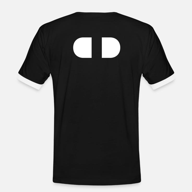 Controller-Split-White - Men's Ringer Shirt - black/white