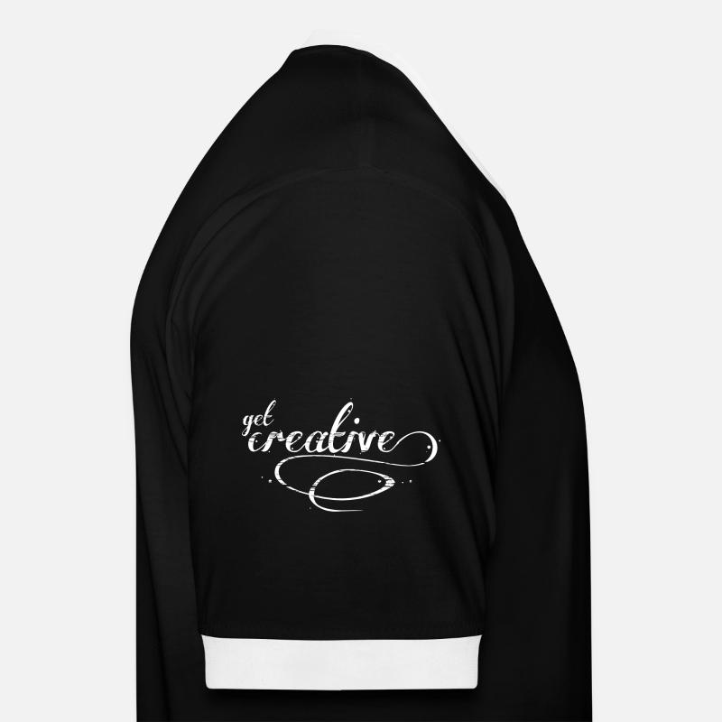 get creative - Männer Kontrast-T-Shirt - Schwarz/Weiß