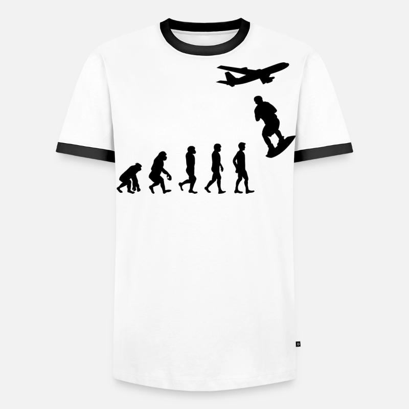Skysurfing Skydiving Skydiver Evolution Men's Ringer Shirt