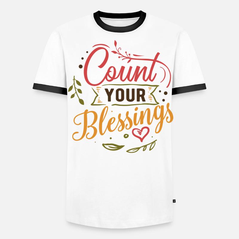 Comptez vos bénédictions. Comptez vos bénédictions T-shirt contrasté Homme